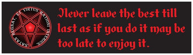 Rational Satanism Bumper Sticker