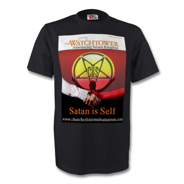 Watchtower humorous Satan is self black t-shirt