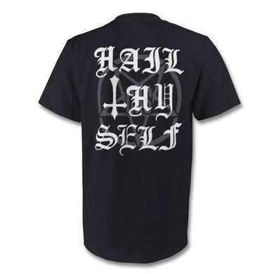 Double side printed Hail Thyself Black T shirt