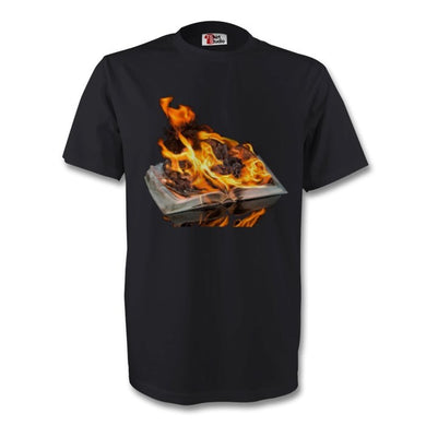 Burning Bible black t shirt