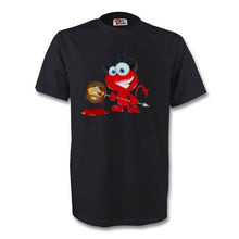 Load image into Gallery viewer, Black/grey devil Jesus head emoji t shirt