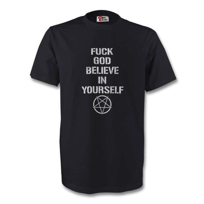 Fuck God Black T Shirt
